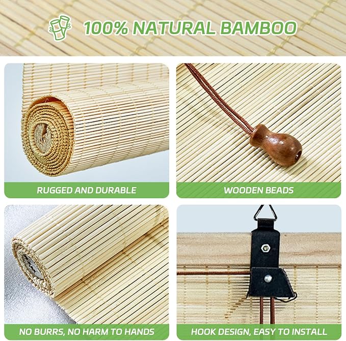 Bamboo Shades for Indoor Windows - Image 3