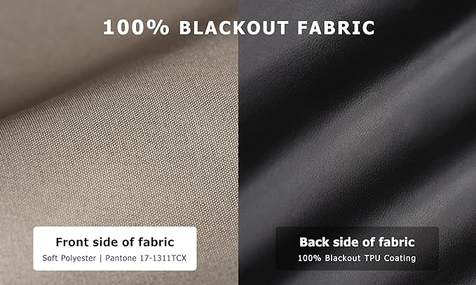 LazBlinds 100% Blackout Door Curtain, No Tools No Drill Cordless Blinds - Image 2