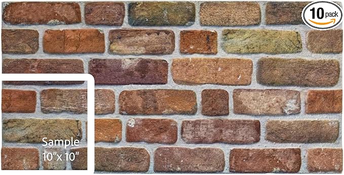 Dundee Deco 3D Wall Panels Faux Brick by DundeeDeco