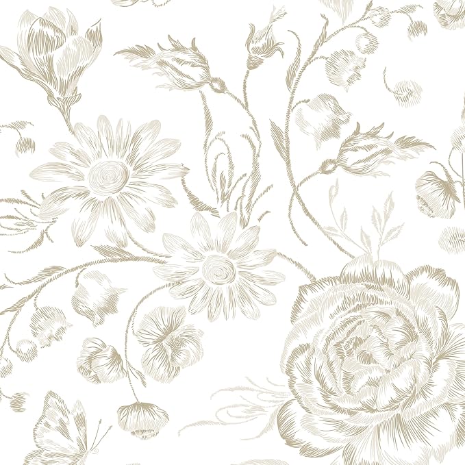 Yasinet Peel and Stick Wallpaper Vintage Floral Wallpaper Boho Floral Contact by Yasinet