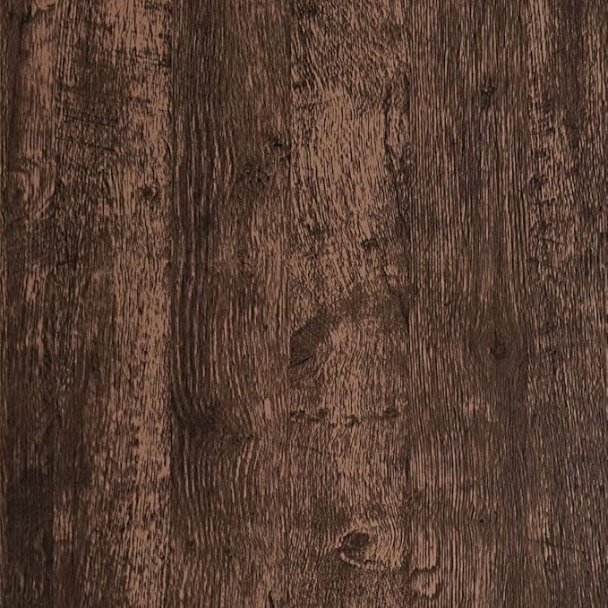 Dimoon 197''x17.7 Wood Wallpaper Brown Wood Paper Wood Plank Peel and Stick by DIYYOURMOON