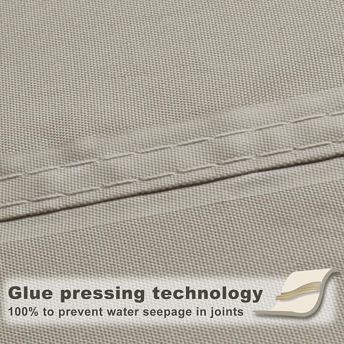 SUNNY GUARD Waterproof Sun Shade Sail 9' x 14' Taupe Rectangle UV Block Sunshade for Backyard Yard Deck Patio Garden Outdoor Activities and Facility(Customized)