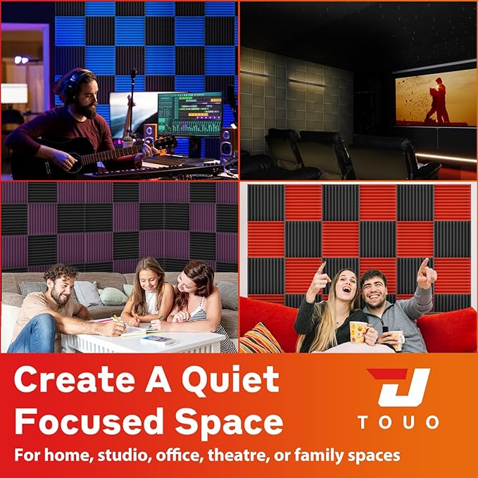 96 Pack Acoustic Panels – Sound Proof Foam Panels - Image 7