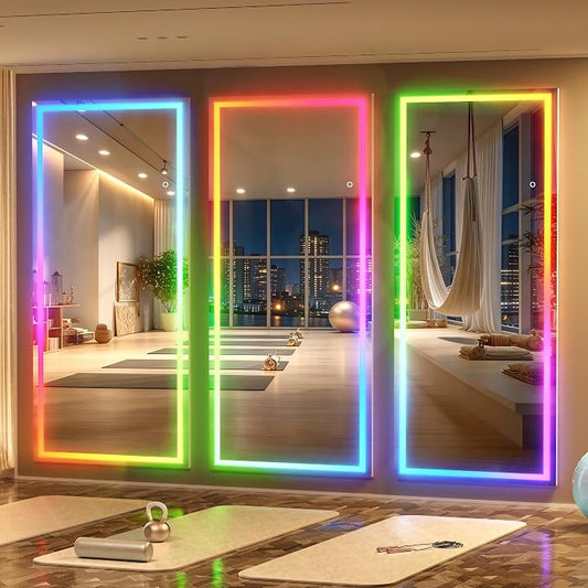 Hasipu 79"x31" LED RGB Bluetooth Full Length Mirror by Whatssuitableisthebest