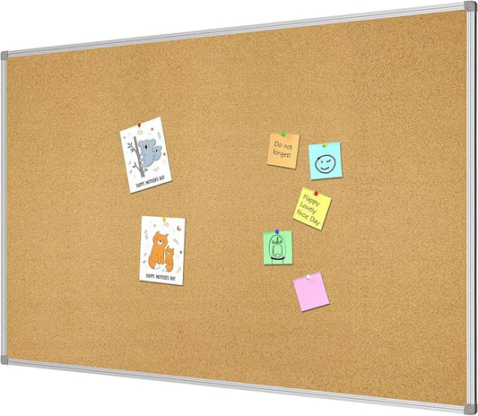 Lockways Large Cork Board Bulletin Board, Bulletin CorkBoard 72 x 36 Inch by Lockways