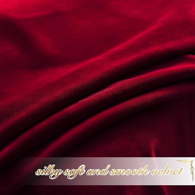 NICETOWN Christmas Red Velvet Curtains and Drapes - Image 5
