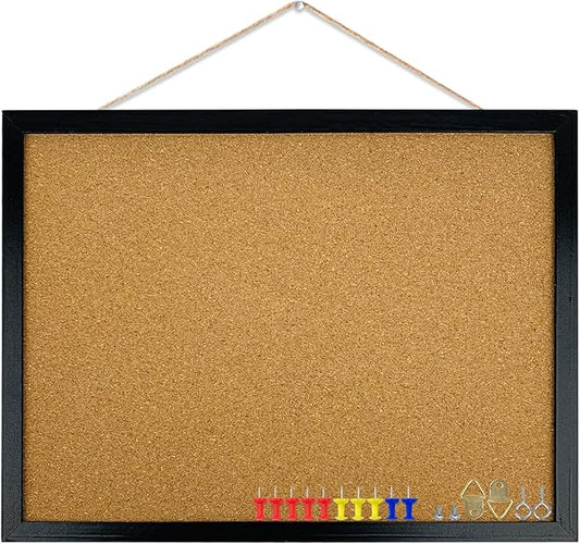 GDMINLO Black Cork Bulletin Board, 17.7 X 13.3 inches by GDMINLO