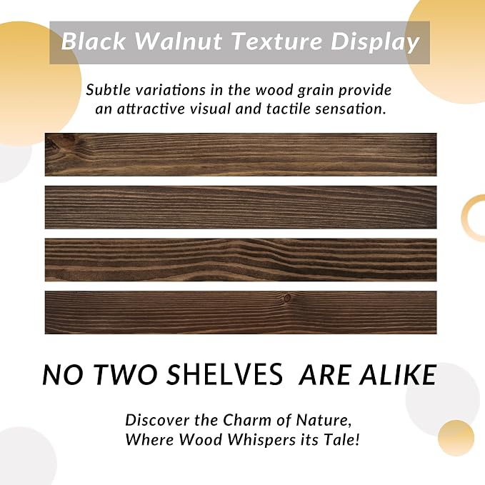 72 Inch Floating Shelves Set of 2, 8-in Deep High End Real Solid Wood Floating - Image 8