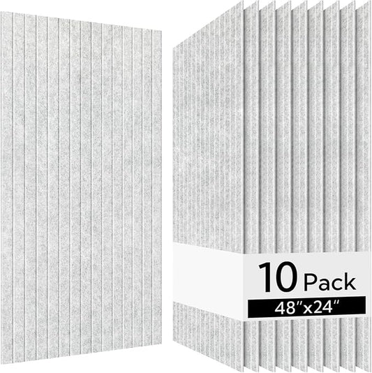 Olanglab Acoustic Wall Panels 10 Pack, 48 x 24 per Acoustic Panels Sound by Olanglab