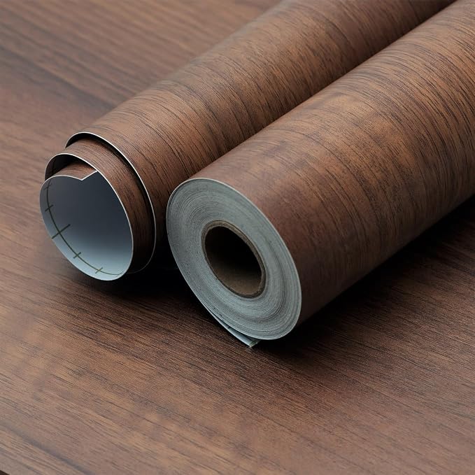 Large Walnut Wood Contact Paper Peel and Stick Wood Grain Wallpaper Removable - Image 3