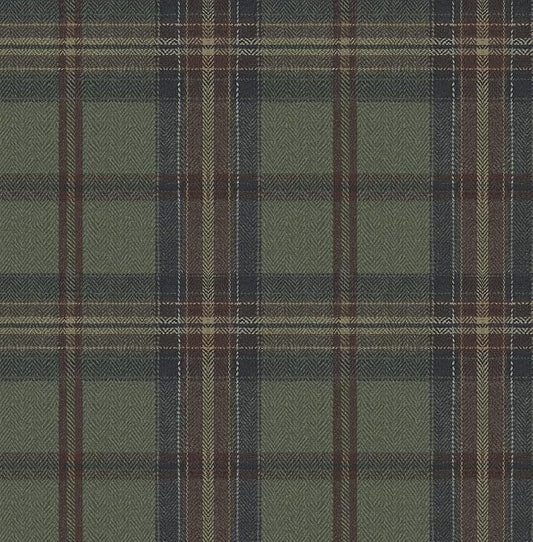NextWall Harry & Grace Herringbone Plaid Premium Matte Non-Woven Peel and Stick by NextWall