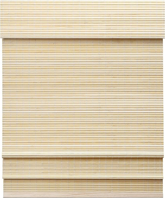 LazBlinds Cordless Bamboo Roman Shades, Privacy Window Treatment, Roll Up by LazBlinds