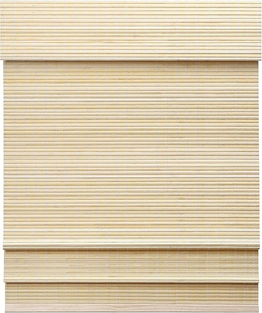 LazBlinds Cordless Bamboo Roman Shades, Privacy Window Treatment, Roll Up by LazBlinds