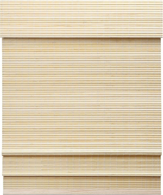 LazBlinds Cordless Bamboo Roman Shades, Privacy Window Treatment, Roll Up by LazBlinds