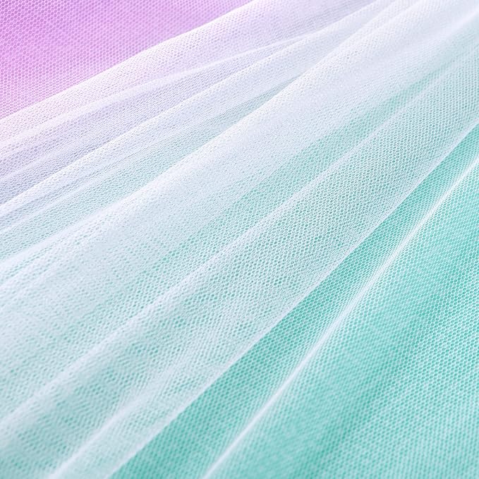 XiDi Curtains for Bedroom Kids Rainbow Pink Purple Green Curtains for Girls - Image 9
