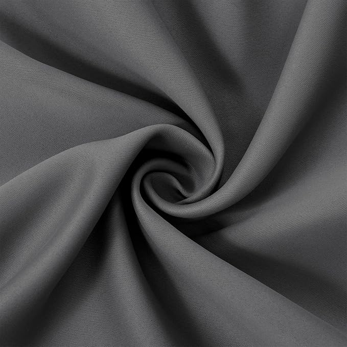 LEMOMO Grey Blackout Curtains/52 x 84 Inch/Set of 2 Panels Thermal Insulated - Image 5