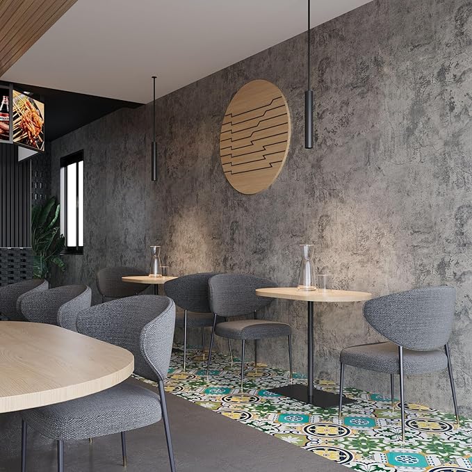BAYYA Concrete Wallpaper Peel and Stick Grey/Brown/Beige Cement Contact Paper - Image 7