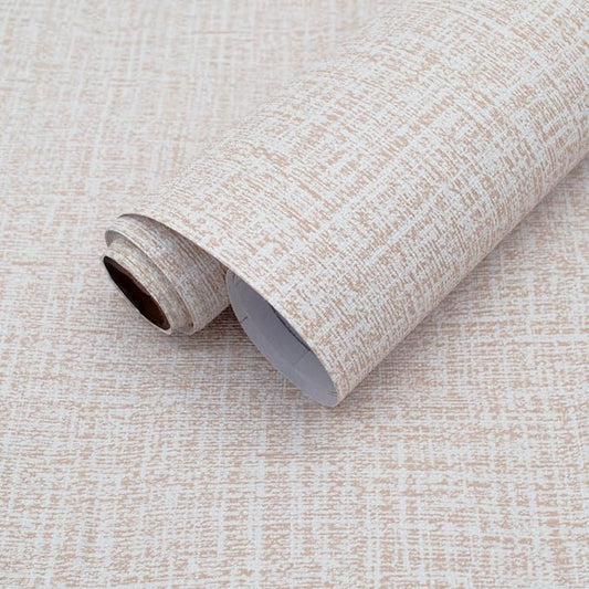 Yancorp 10ft Textured Fabric Wallpaper Faux Grasscloth Khaki Peel and Stick by YancorpHomeDecor