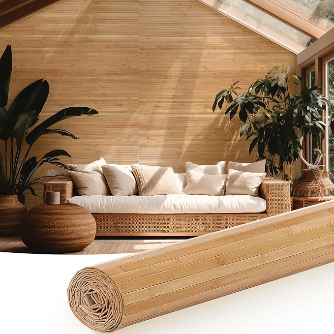 Juexica 1 Pcs Natural Bamboo Wall Panel by Juexica