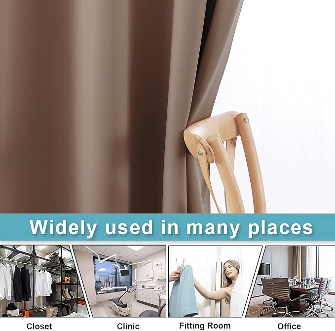 RYB HOME Bedroom Room Divider Curtain Screen Curtain - Image 5