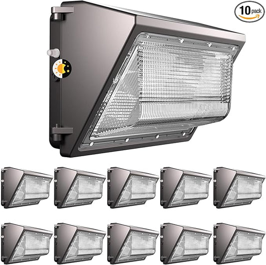 Lightdot 10Pack 120W LED Wall Pack Lights, 100-277v Dusk to Dawn by LightdotLighting