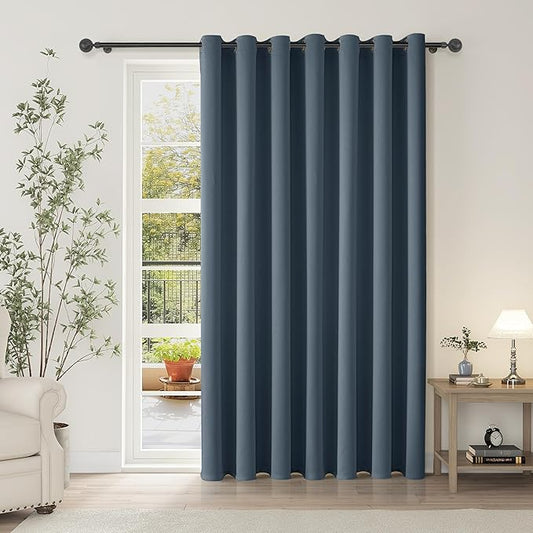 ChrisDowa Room Divider Curtain 96 Inches Long, Wide Blackout Sliding Door by ChrisDowa