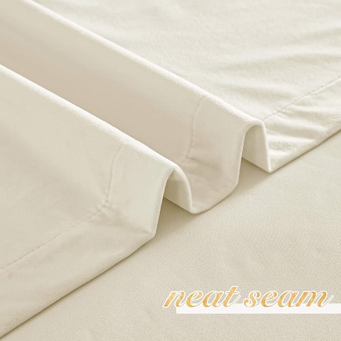 NICETOWN Ivory White Velvet Curtains 90" Length 42" Wide, Luxury and Thick - Image 7