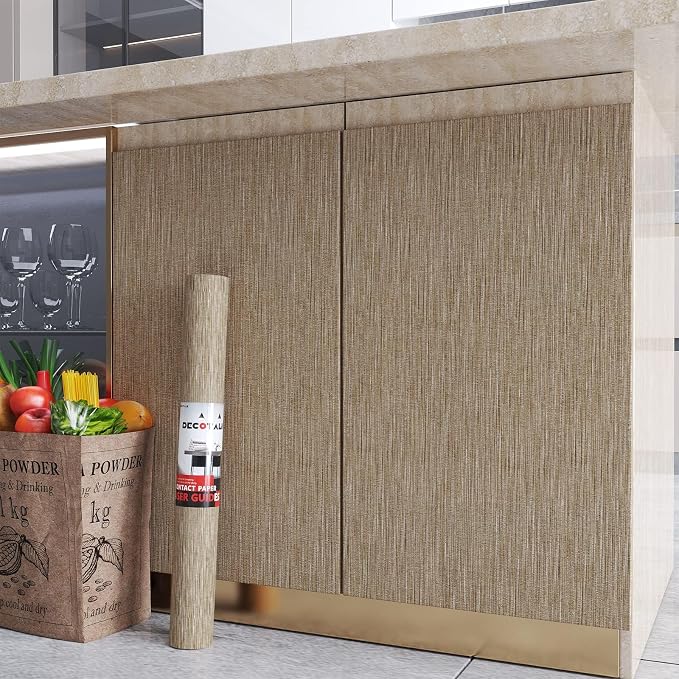Decotalk Grass Cloth Wallpaper Peel and Stick Grasscloth Wallpaper Wall Cover - Image 5