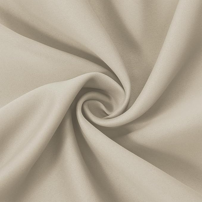 LEMOMO Light Beige Thermal Blackout Curtains/42 x 63 Inch/Set of 2 Panels Room - Image 5