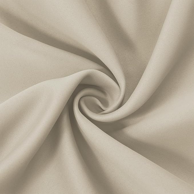 LEMOMO Light Beige Thermal Blackout Curtains/38 x 84 Inch/Set of 2 Panels Room - Image 5