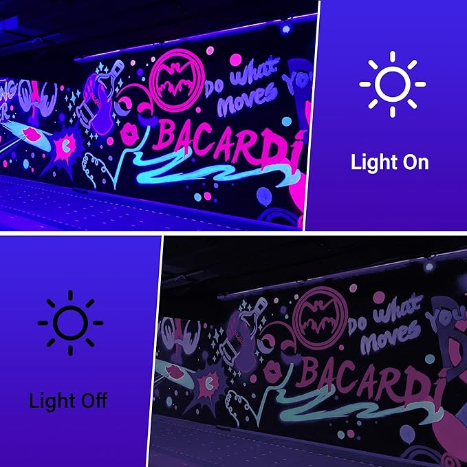 12W Black Lights for Glow Party,Purple LED Landscape Spot Lighting for Yard Garden Poster Bar Decoration,2Pack