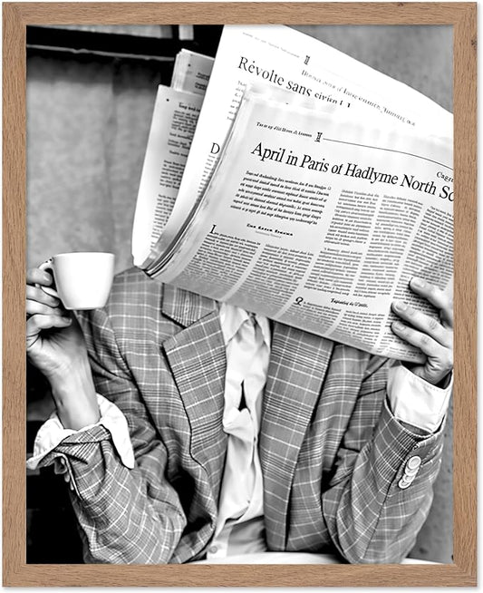 Poster Master Woman Reading Newspaper by PosterMaster