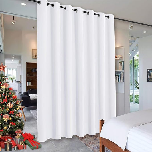 RYB HOME White Room Divider Curtains Privacy Screen Shades Separator by RYBHOME