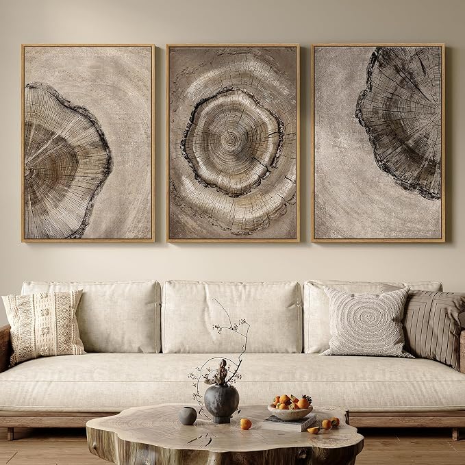 Large Framed Neutral Vintage Wall Art by Cuspin