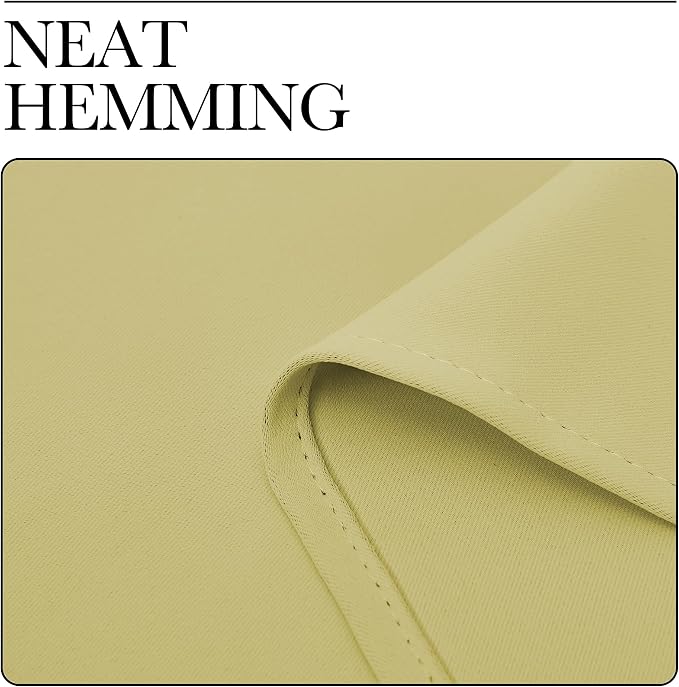 NICETOWN Kitchen Curtains, Short Blackout Drapes, Paler Yellow, Thermal - Image 6