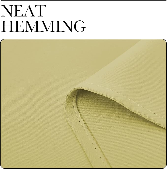NICETOWN Bedroom Window Curtain Panels, Paler Yellow, 2 Panels, 62 in x 72 in - Image 6