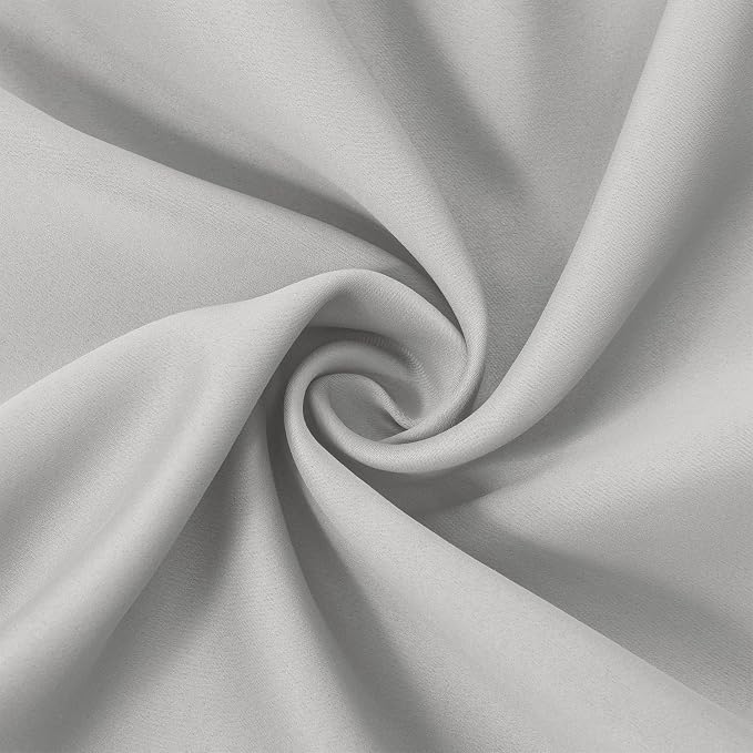 LEMOMO Blackout Curtains 66 x 95 inch/Light Grey Curtains Set of 2 - Image 5