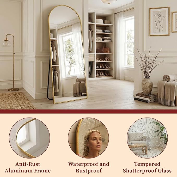 Suidia 71"x32" Arched Full Length Mirror - Image 6