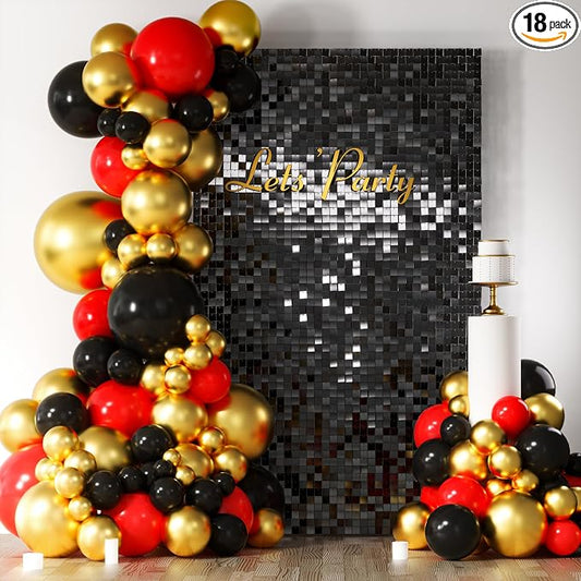 COKAOBE Black Shimmer Wall Backdrop, Photo Backdrops by COKAOBE