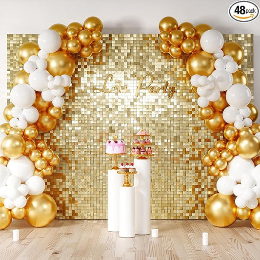 COKAOBE Light Gold Shimmer Wall Backdrop, Photo Backdrops by COKAOBE
