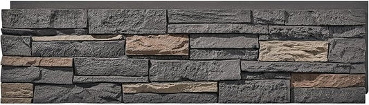 Faux Stone Wall Panels 1-Pack PU Stone Veneer Siding, Mortarless 46.25x12.88 by Wallwell