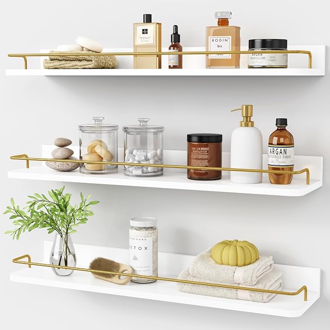 Forbena 24 Inch Bathroom Floating Shelves by Forbena