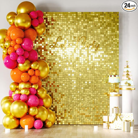 COKAOBE New Type Light Gold Shimmer Wall Backdrop, Photo Backdrops by COKAOBE