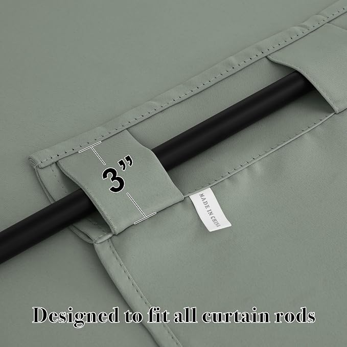 RYB HOME Short Curtains for Bedroom Kitchen, Vertical Room Darkening Drapes - Image 2