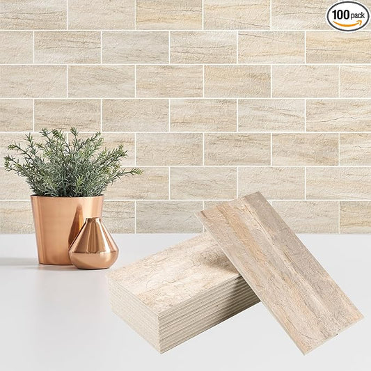 StyloVue 100 Pieces Peel and Stick Backsplash by StyloVue