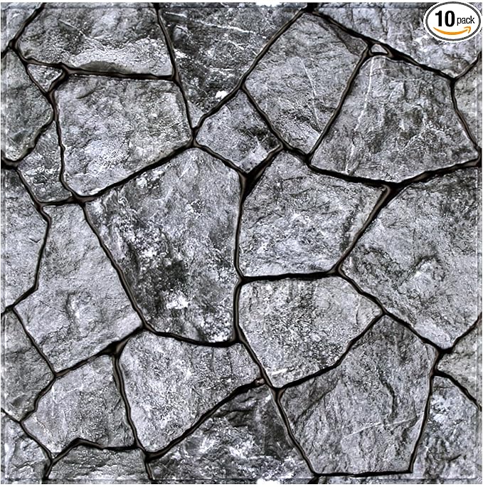 3D Faux Stone Wall Panels Peel and Stick, Stone-Look Textured Wall Sticker by SMOOSTIKCDECOR