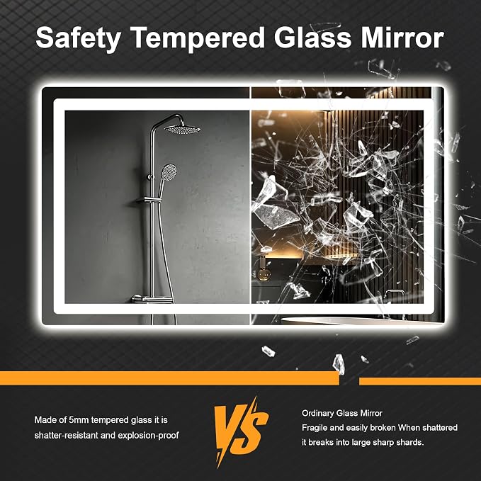 AMOISE LED Bathroom Vanity Mirror - Image 6