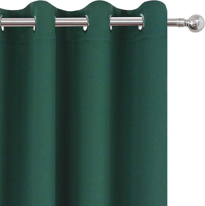 LEMOMO Blackout Curtains 66 x 84 inch/Dark Green Curtains Set of 2 - Image 7