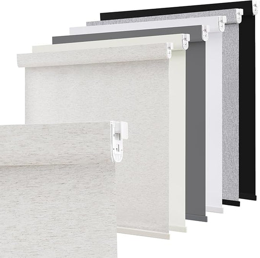 SUNOFF No Drill Tools Cordless Blackout Roller Shades Blinds by SUNOFF
