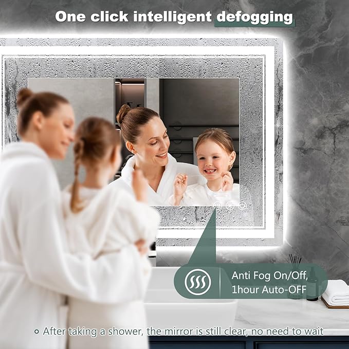 36x24 Inch LED Bathroom Mirror - Image 4